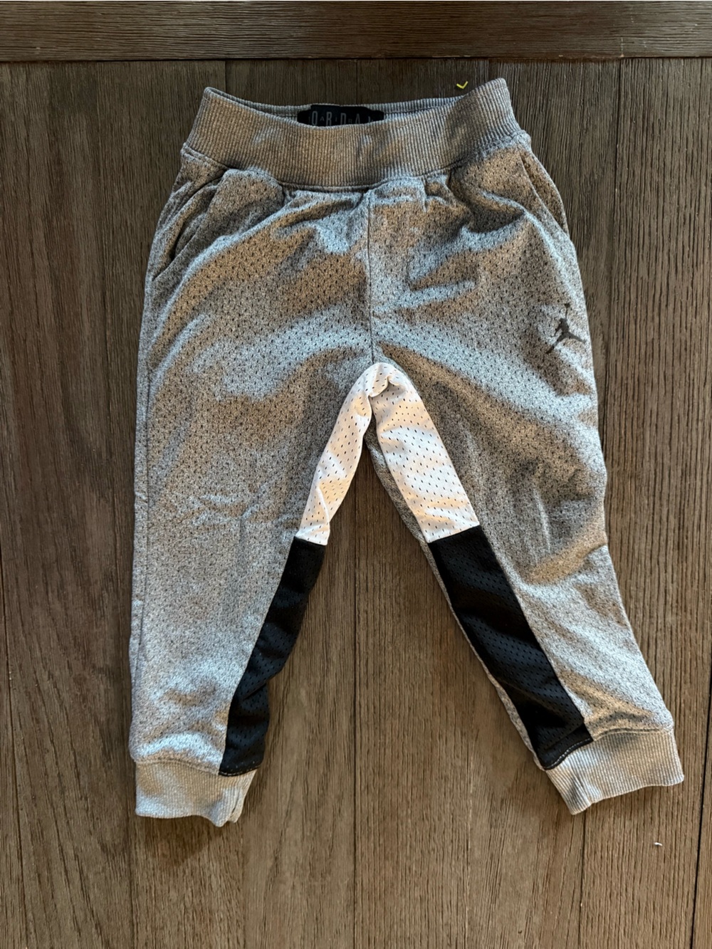 Jordan Gray sweat pants with Black & White Panels size 4T